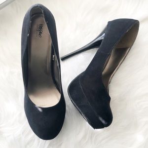 MOSSIMO > suede-like platform heels